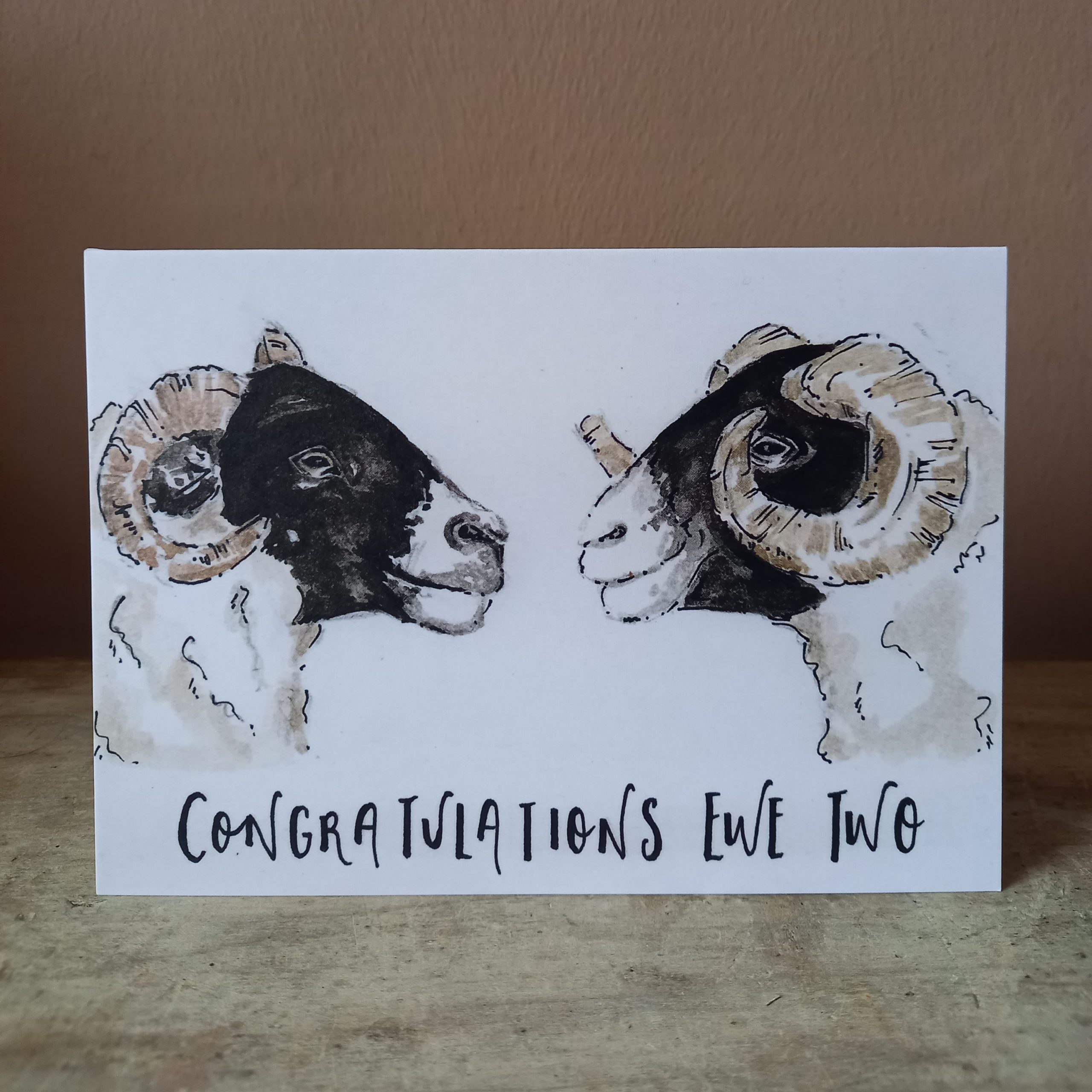 'Congratulations Ewe Two' Card