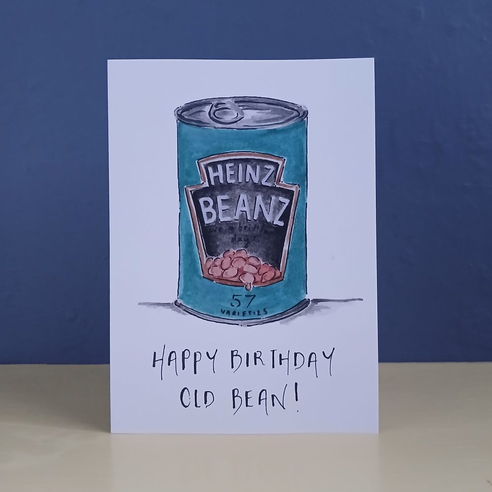 'Happy Birthday Old Bean!' Card